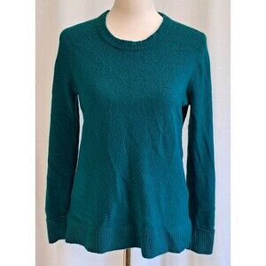 J.Crew Crewneck Sweater In Extra Soft Yarn Teal Green Part Wool AC625 Size S